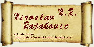 Miroslav Rajaković vizit kartica